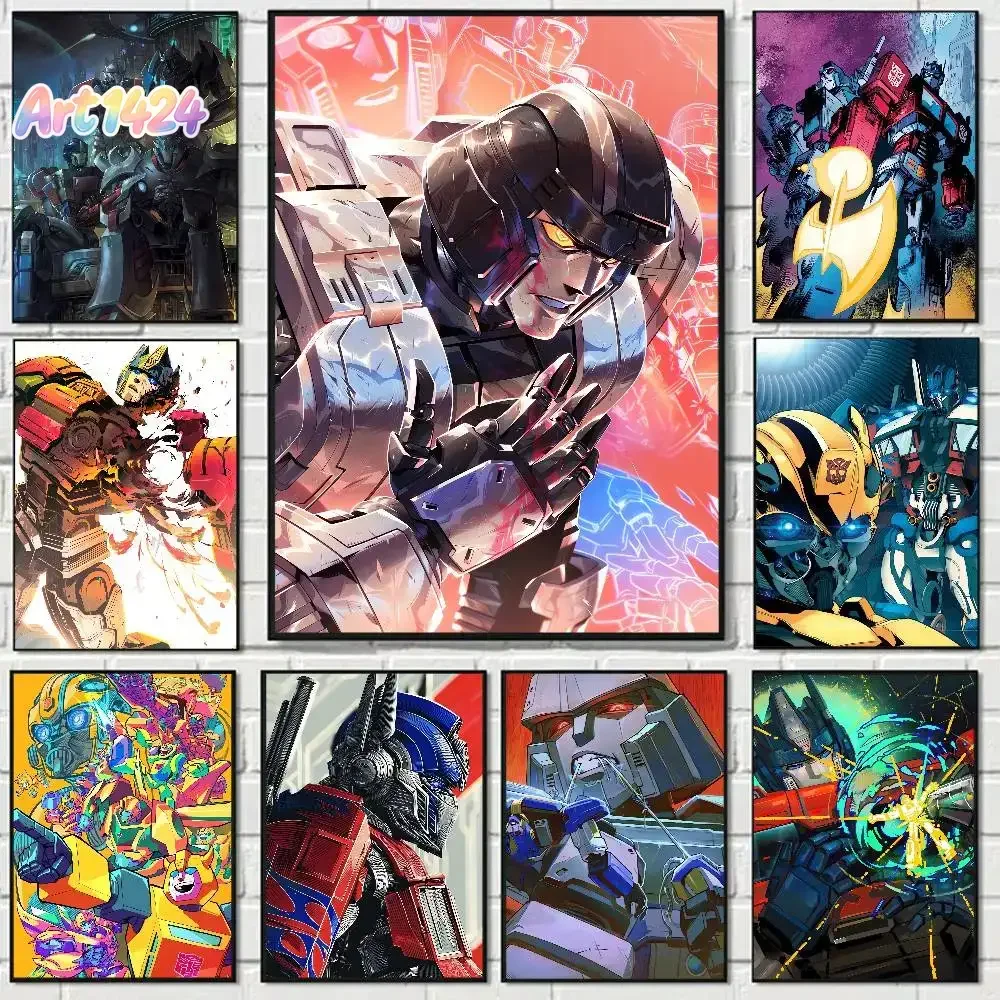Anime Transformers Vintage Anime Poster Wall Art For Study Living Room Decor Unique Home Decoration Pictur