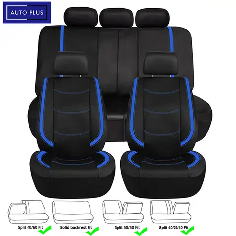 AUTOPLUS Universal Car Seat Covers Artificial Leather Bright Sheet With 3 Zipper Car Accessories Interior Seat Cushion Protector