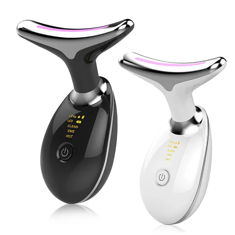 NEW Design Neck Face Massagers Anti Wrinkle Lifting 3 Colors Led Photon Therapy Skin Tighten Reduce Double Chin Beauty Device