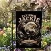 MAIANEY Jackie and Shadow Bald Eagle Garden Flag 12x18 Inch, Double Sided Wildlife Memorial Banner, Outdoor Yard Porch Decor llz