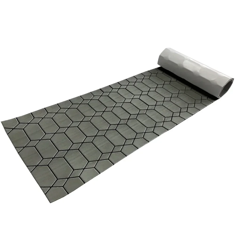 2400x550x5mm EVA Foam Vloer Pad voor Jacht Boot Accessoire Zelfklevende antislipmat Voertuig Pad Hexagon Faux Teak dekblad mat