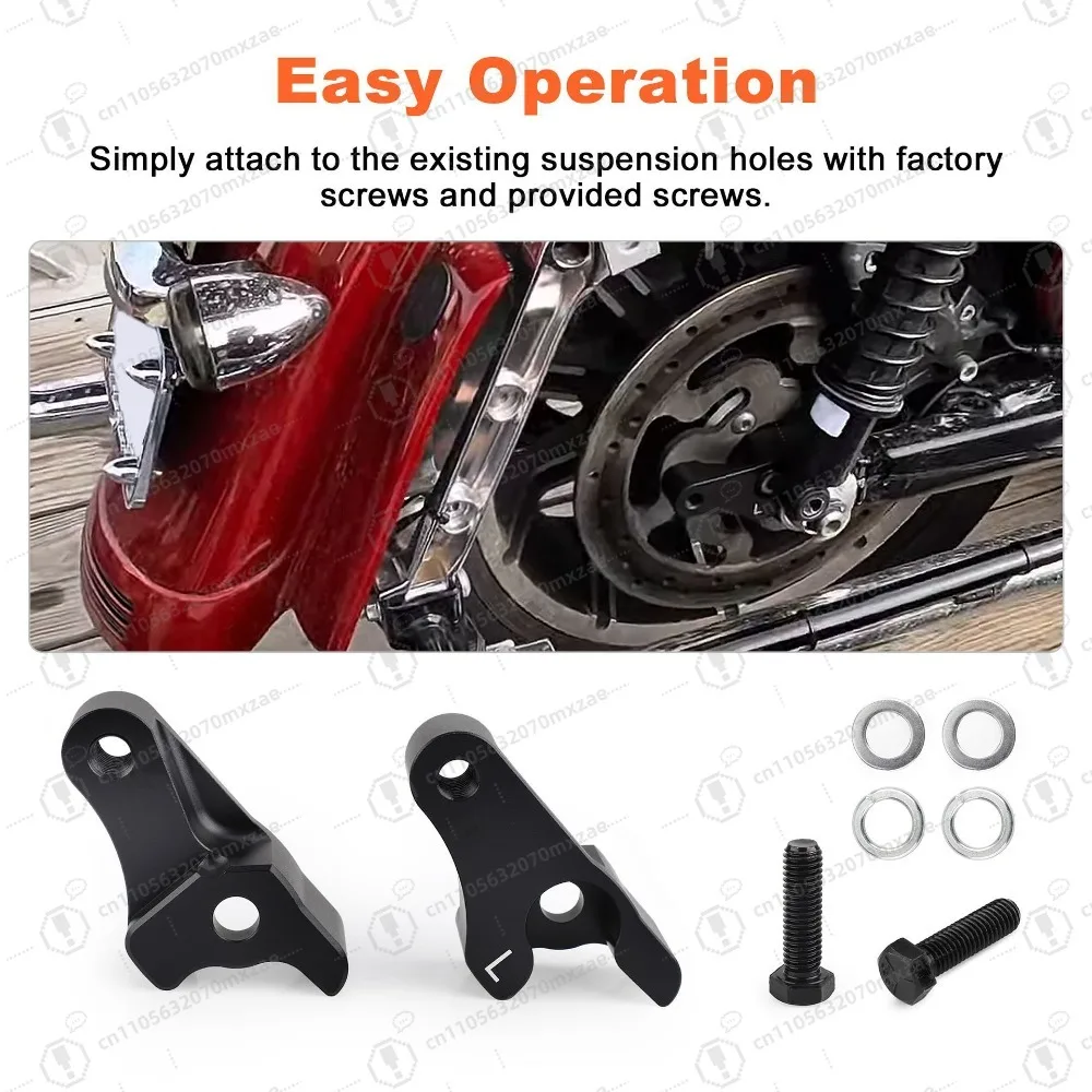 1Set 2-Inch Lowering Damper Kit Universal Motorcycle Accessory for 2002-2022 Harley Davidson Motorcycles