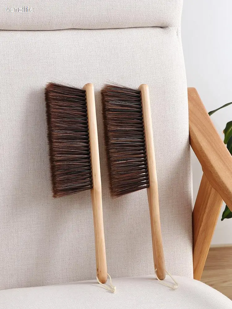 Solid wood soft sweep bed brush household bed long handle dust removal cleaning brush bedroom ash broom brush