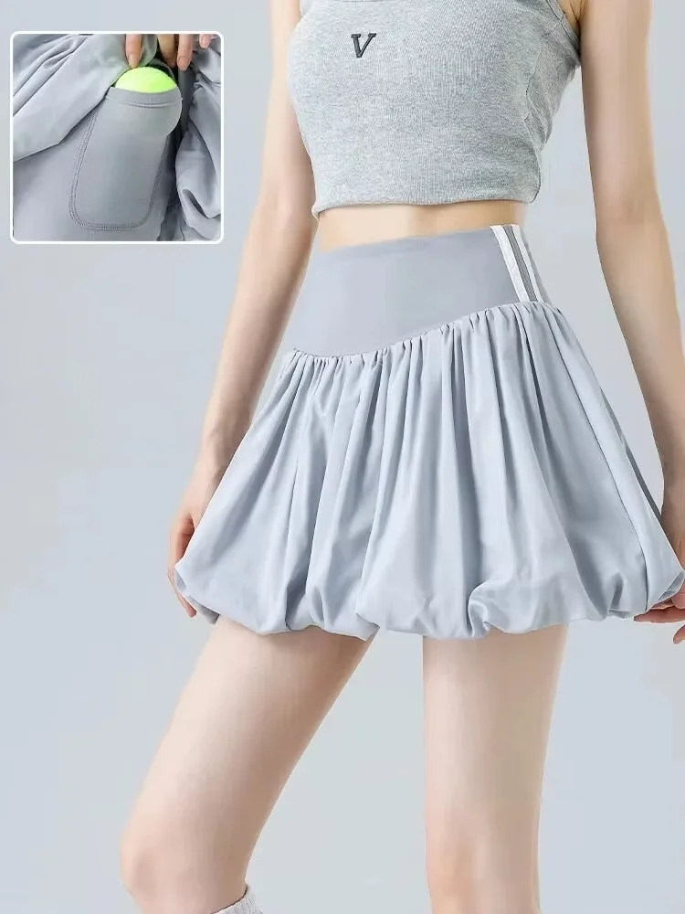 

Women‘s Tennis Skirt Summer High Waist Flared Golf Skirt with Built-in Shorts 2 in 1 Athletic Quick Dry Shorts Skirt Pickleball