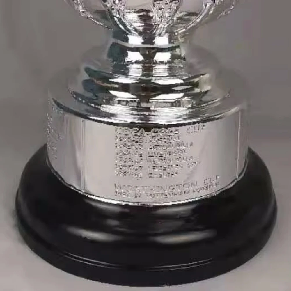 European Trophy Three-Handle Champions Sports Trophy Fan Souvenir Replica Ornament Resin 42cm