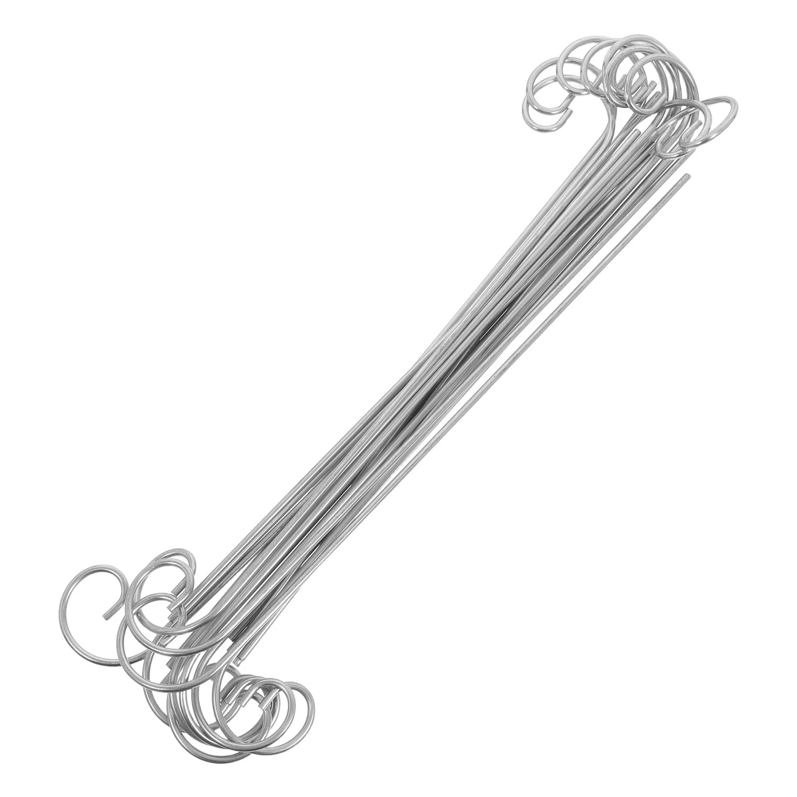 20 قطعة خطافات الراعي المعدنية المتينة للحديقة في الهواء الطلق نباتات معلقة الفوانيس علامات مقاومة الطقس خطاطيف تسمية النبات #3