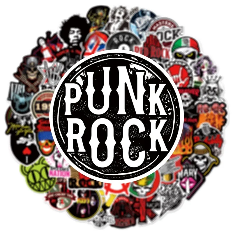 10/50/100pcs Classic Rock Music Graffiti Stickers Guitar Band Decals for DIY Decor Phone Laptop Skateboard Travel Luggage Helmet