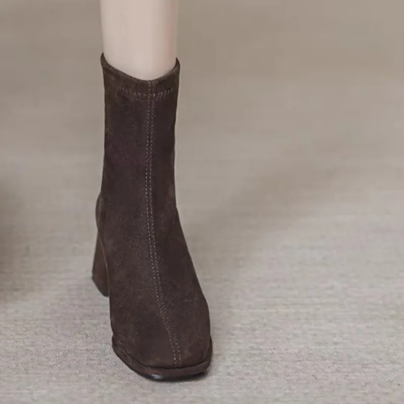 المألوف سستة مصمم المرأة الخريف الجلد المدبوغ التسوق حفلة حذاء من الجلد 2025 الرجعية بلون في الهواء الطلق الأحذية النسائية الرسمية #2