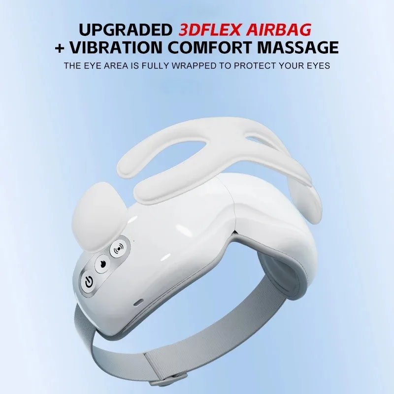 2026unique Vibrating Warm Heated Air Pressure Wireless Vibrative Eye Massager With Music Eye Massager With Heat Compression