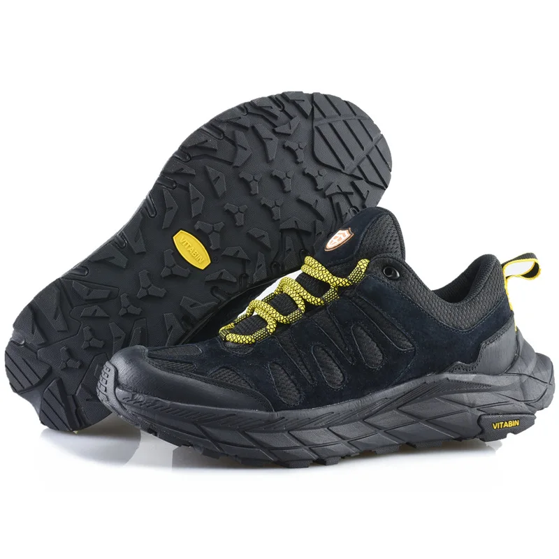 Men's Genuine Leather Motorcycle Boots Outdoor Casual Mesh Off road Sneakers Hiking Boots Flats Safety Work Shoes Walking