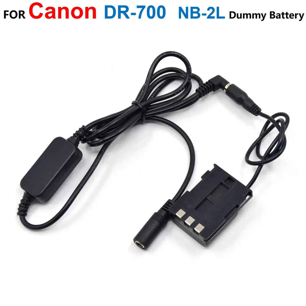 

DR-E2 DR-700 Coupler NB-2L Fake Battery+12V-24V Step-Down Power Cable For Canon Powershot G7 G9 S50 S60 S70 S80 350D 400D XT XTi