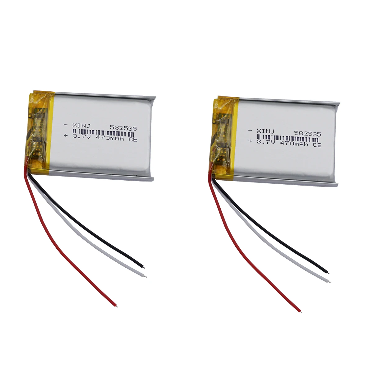 2pcs 3.7v 470mah 1.74Wh Li-polymer Li Lithium Battery 582535 Lipo NTC Thermistor 3-wires For Mouse Bluetooth Speaker Smart Watch