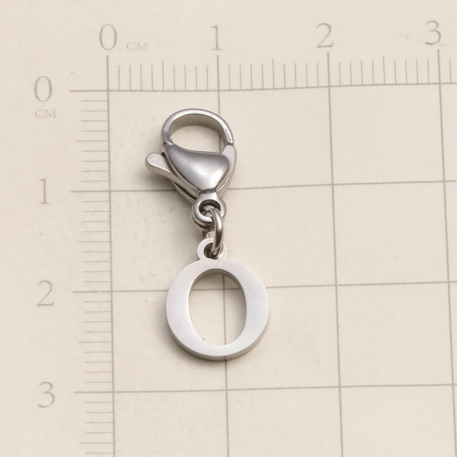 A-Z Alphabet-Schlüsselanhänger mit Karabinerverschluss, Edelstahl-Initialen-Anhänger, Schmuck für DIY-Rucksack, Handtasche, Personalisierte Geschenke – Detail 17