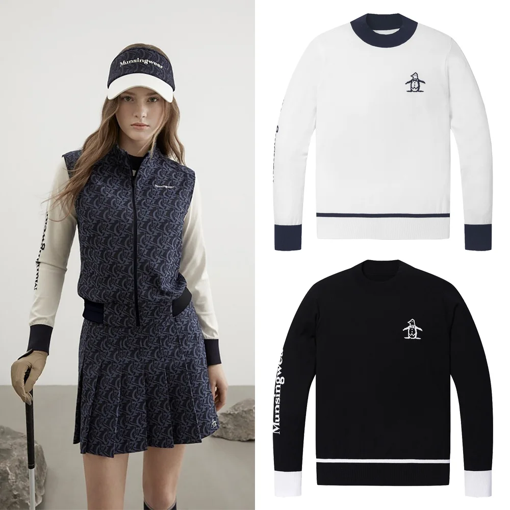 

"Fall Women's Trendy Brand Golf Tops! Sporty and High-end! Simple Design, Fashion-forward Knit Sweater, Luxury!"