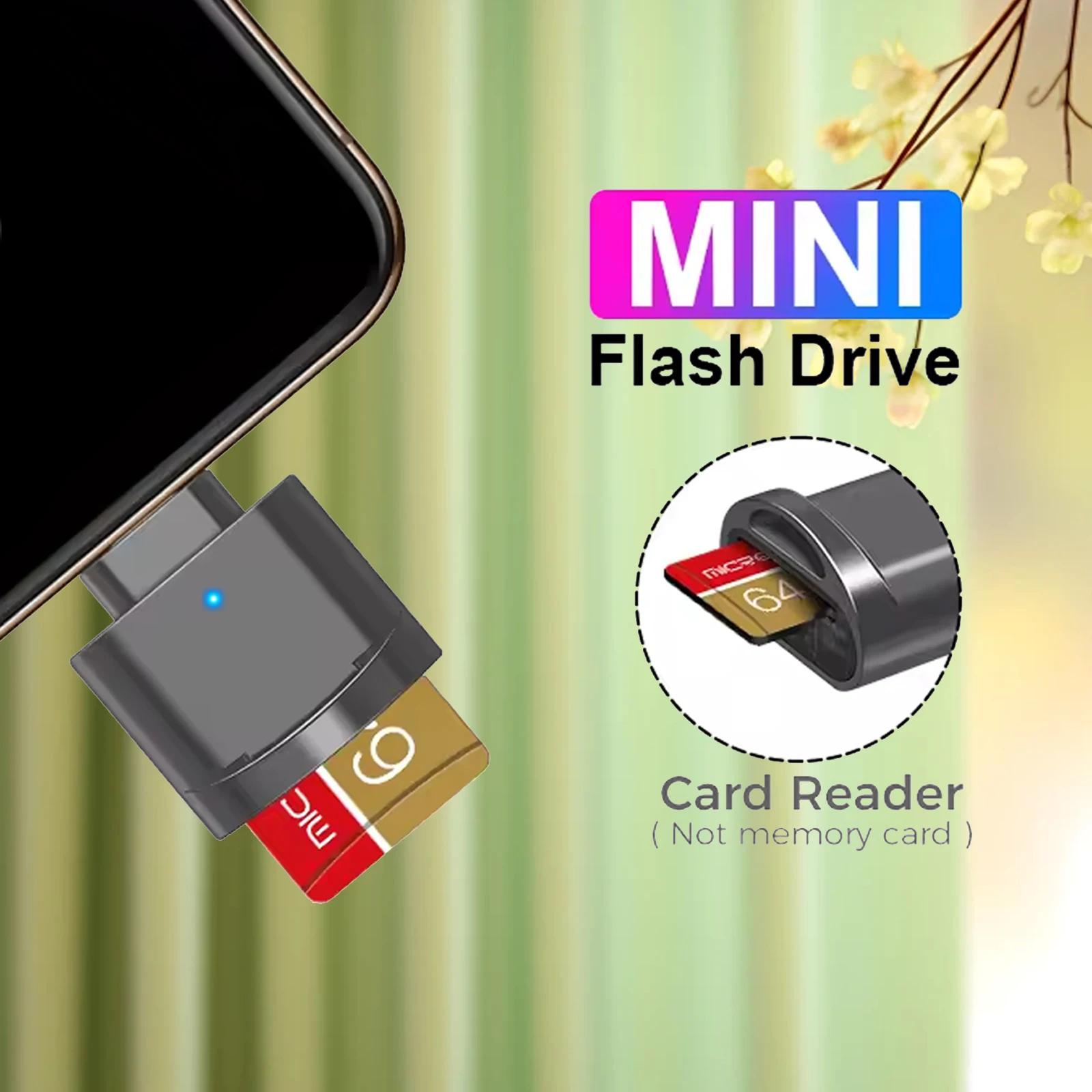 เครื่องอ่านการ์ด Micro SD iPhone/iPad - อะแดปเตอร์ OTG แบบ Plug-and-Play การขยายหน่วยความจําทันทีเข้ากันได้กับ iOS 13