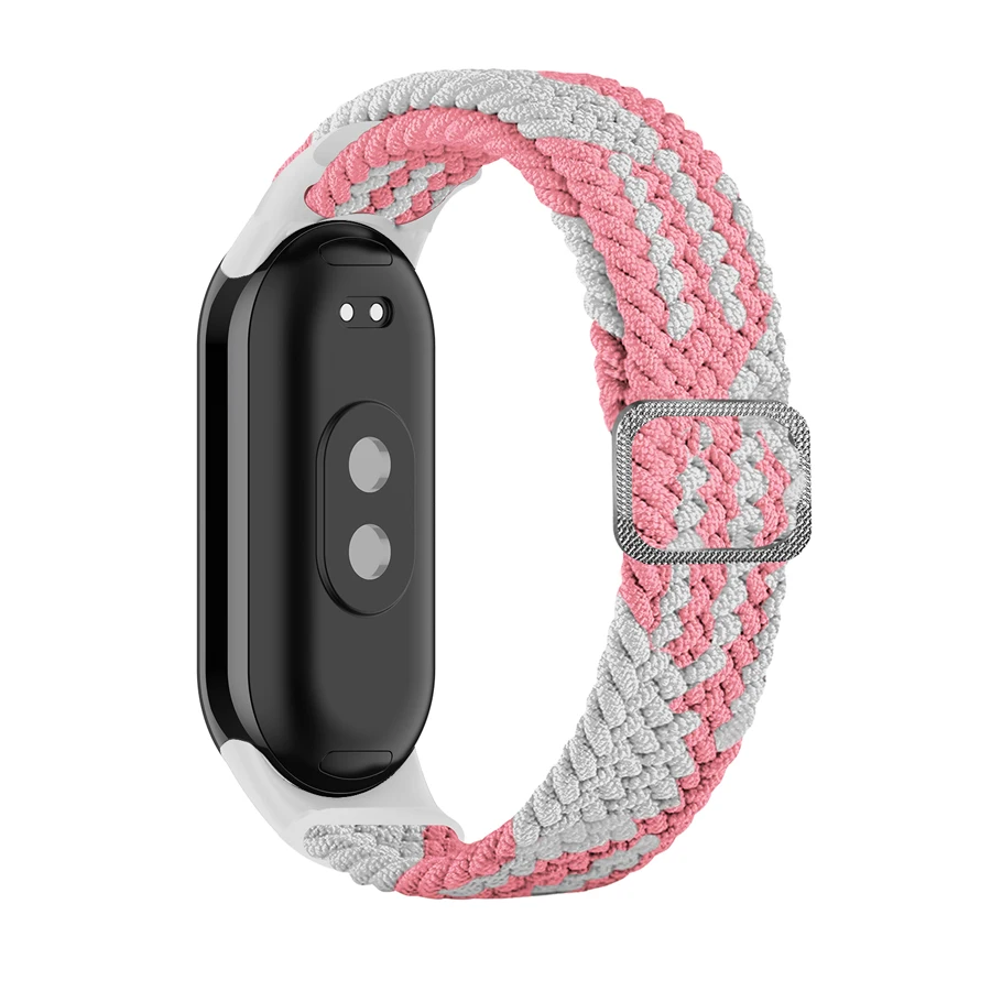 Armband für Xiaomi Mi Band 10 9 8, elastisches Nylon, geflochtene Schlaufe, verstellbare Schnalle, Ersatz-Correa-Armband für Miband 7, 6, 5, 4, 3