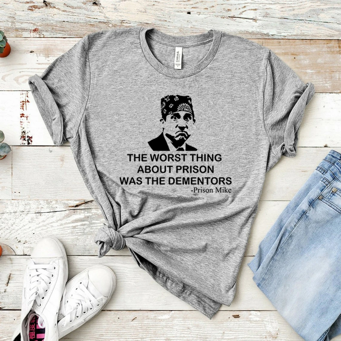 Camisetas divertidas de la Oficina para mujer, Camiseta con estampado de Michael Scott, camisetas informales