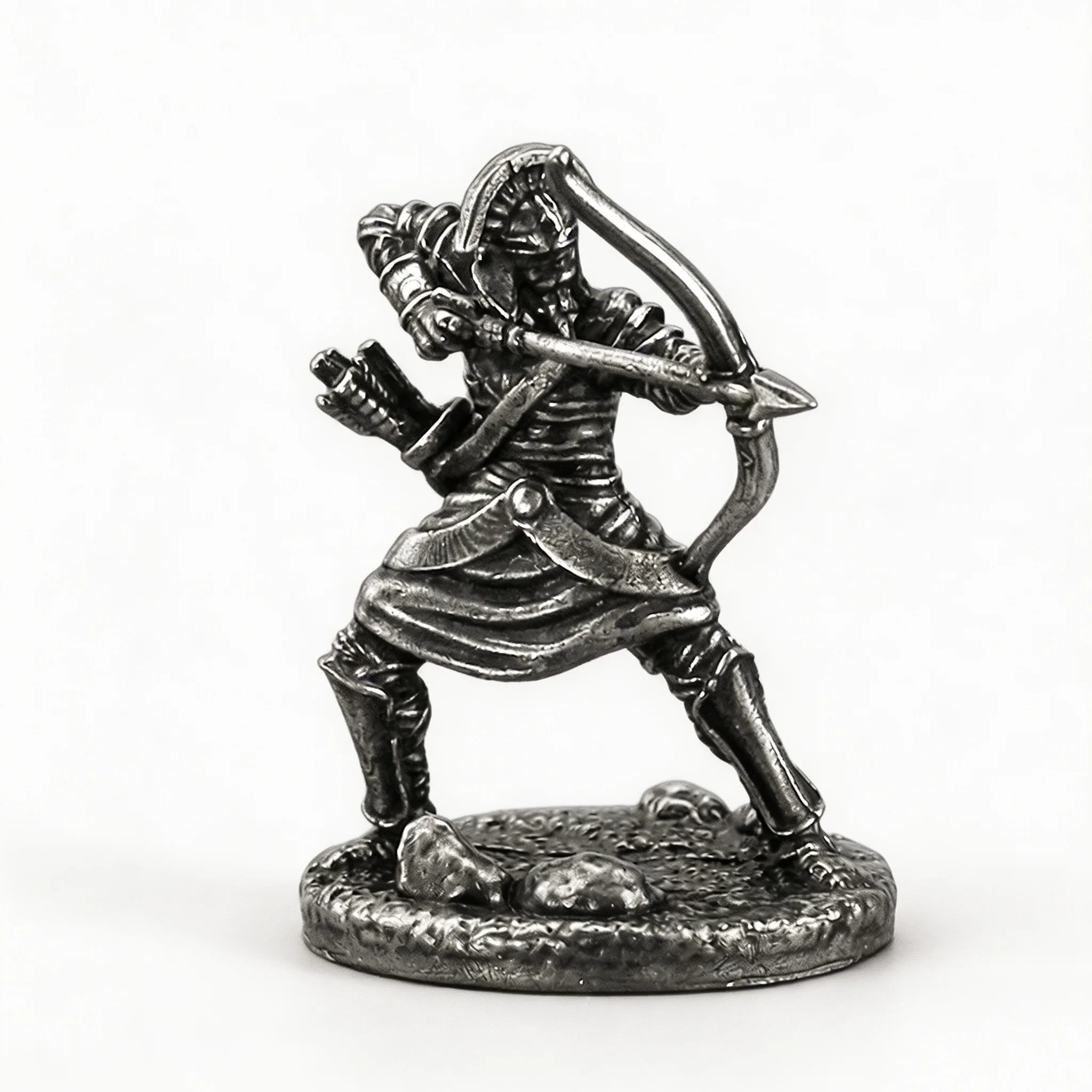 Egyptian Mummy Soldier Metal Miniature Vintage Handmade Cupronickel Figurine for Tabletop Game Car Decor Gift