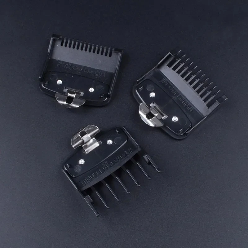 1,5mm 3mm 4,5mm 6mm Abstandskämme für elektrische Haarschneidemaschinen, professionelle Schneidführungskämme für Friseursalons, Schwarz Y0731 – Detail 7