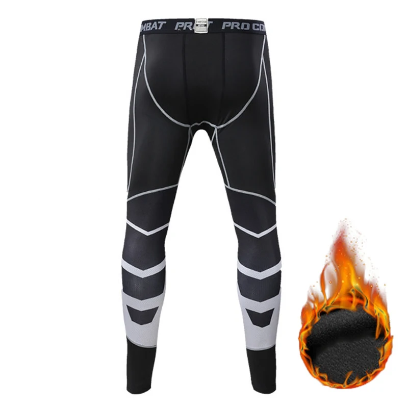 

Мужские плюшевые колготки для бега, спортивные штаны для мальчиков, мужские баскетбольные футбольные упражнения для фитнеса, бархатные лонг-джоны, леггинсы для спорта