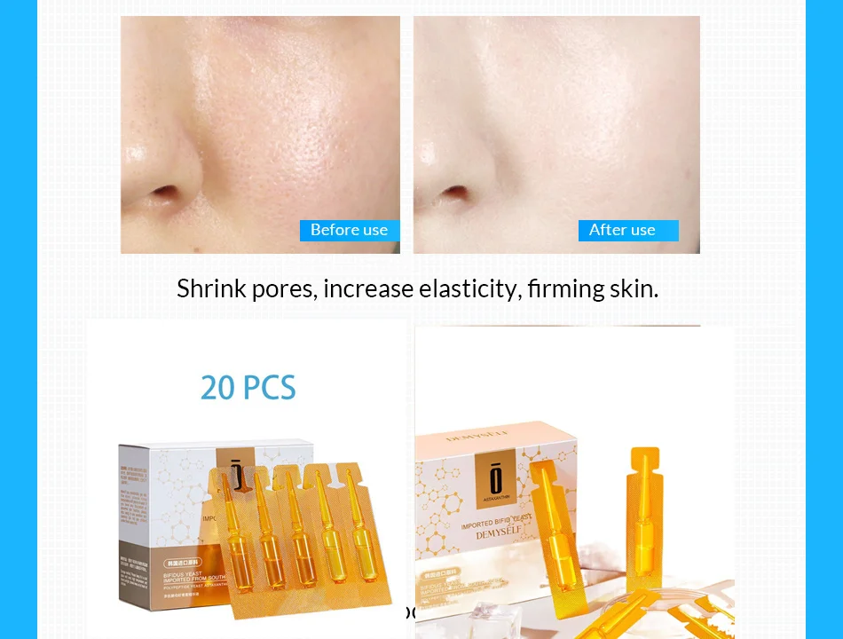 

20pcsX3 Anti-Aging Polypeptide nourish liquid Placenta serum Centella face Essence Discoloration Improvement skin Shrink Pore