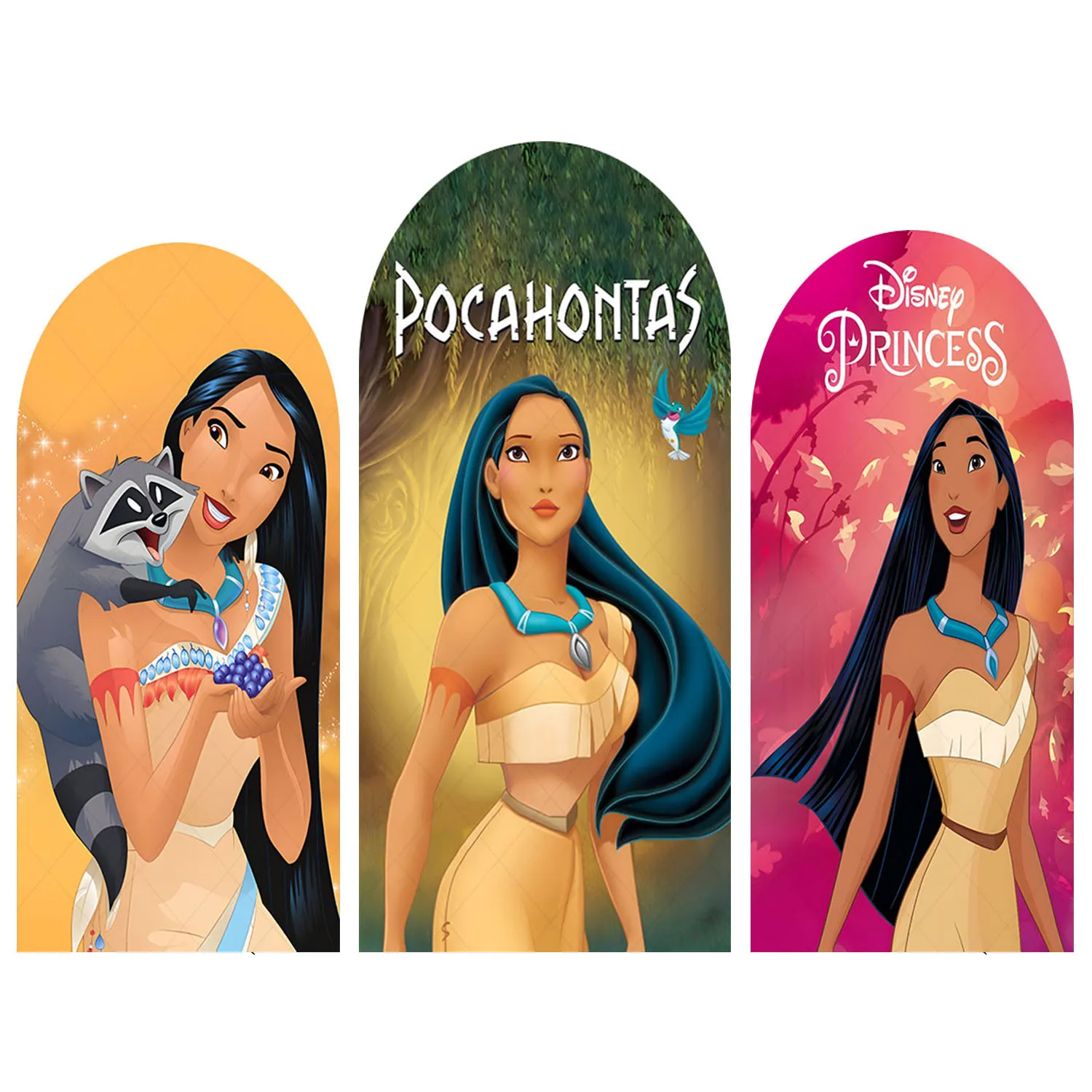 

Arch Hero Pocahontas Background Kids Birthday Party Backdrop Polyester Arch Banner Photography Props