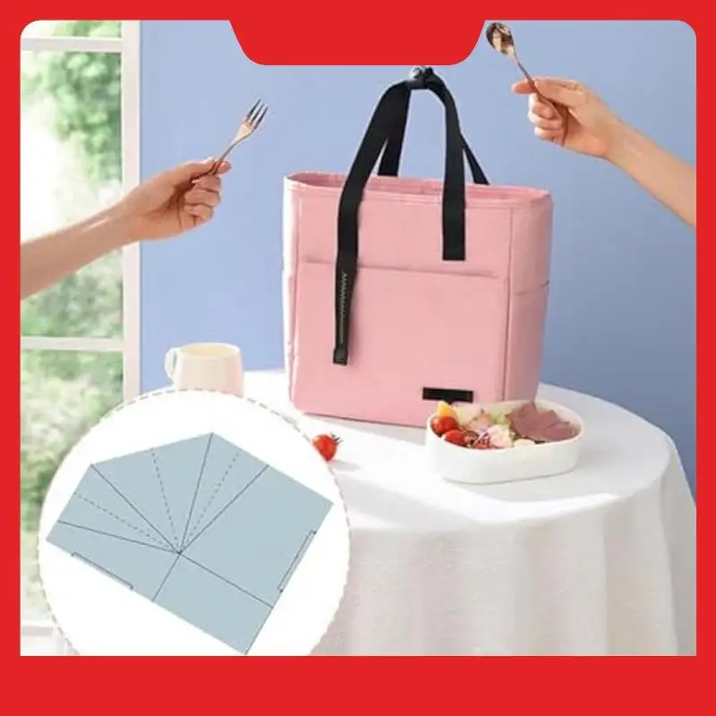 قالب خياطة سلة طعام قابل للطي من القماش DIY، قالب خياطة لحقيبة اليد