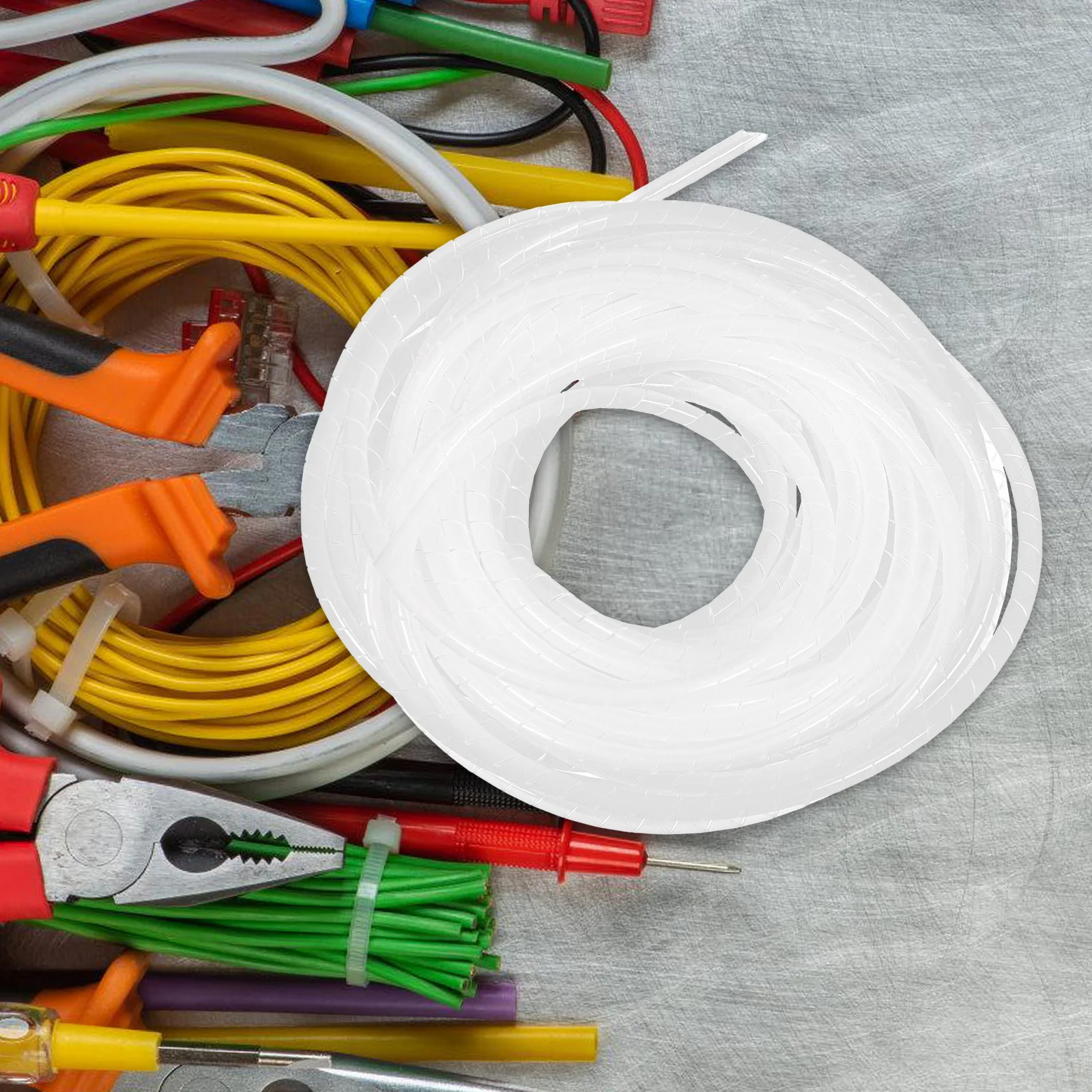 

1-рулонная спиральная проволочная обмотка, кабельный рукав, трубка для прокладки кабеля, чехол для шнура, защитный органайзер для проводов для клавиатуры компьютера