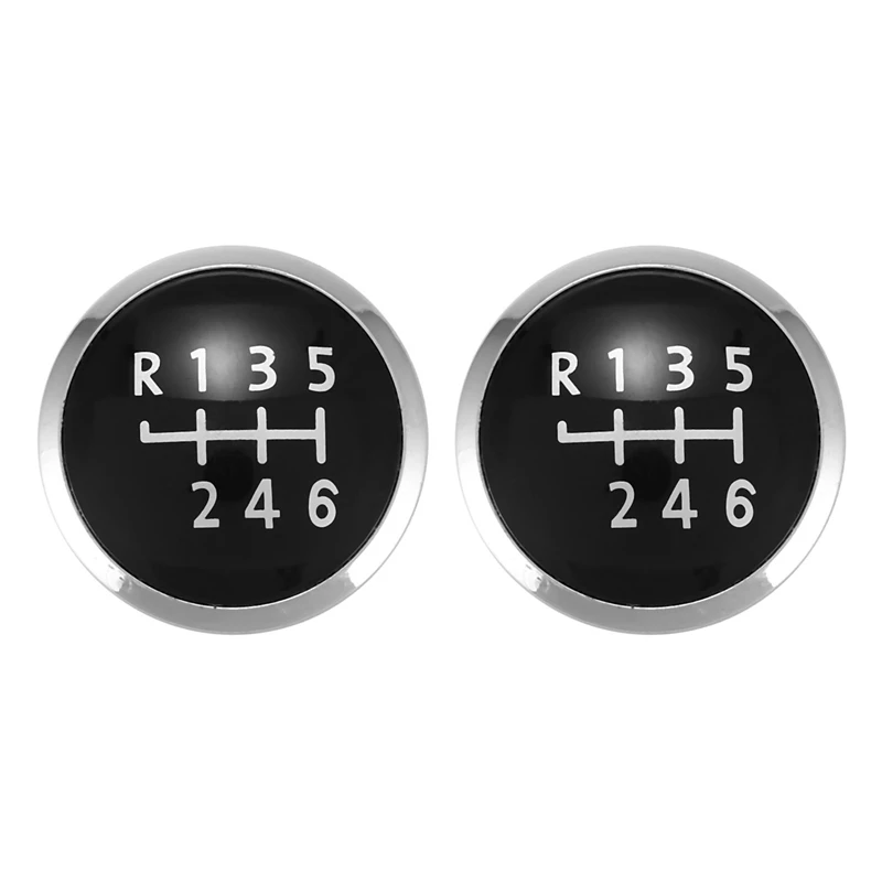 2X 6 Speed Gear Shift Knob Emblem Badge Cover Cap For Transporter T5/T6 Mk5 Mk6