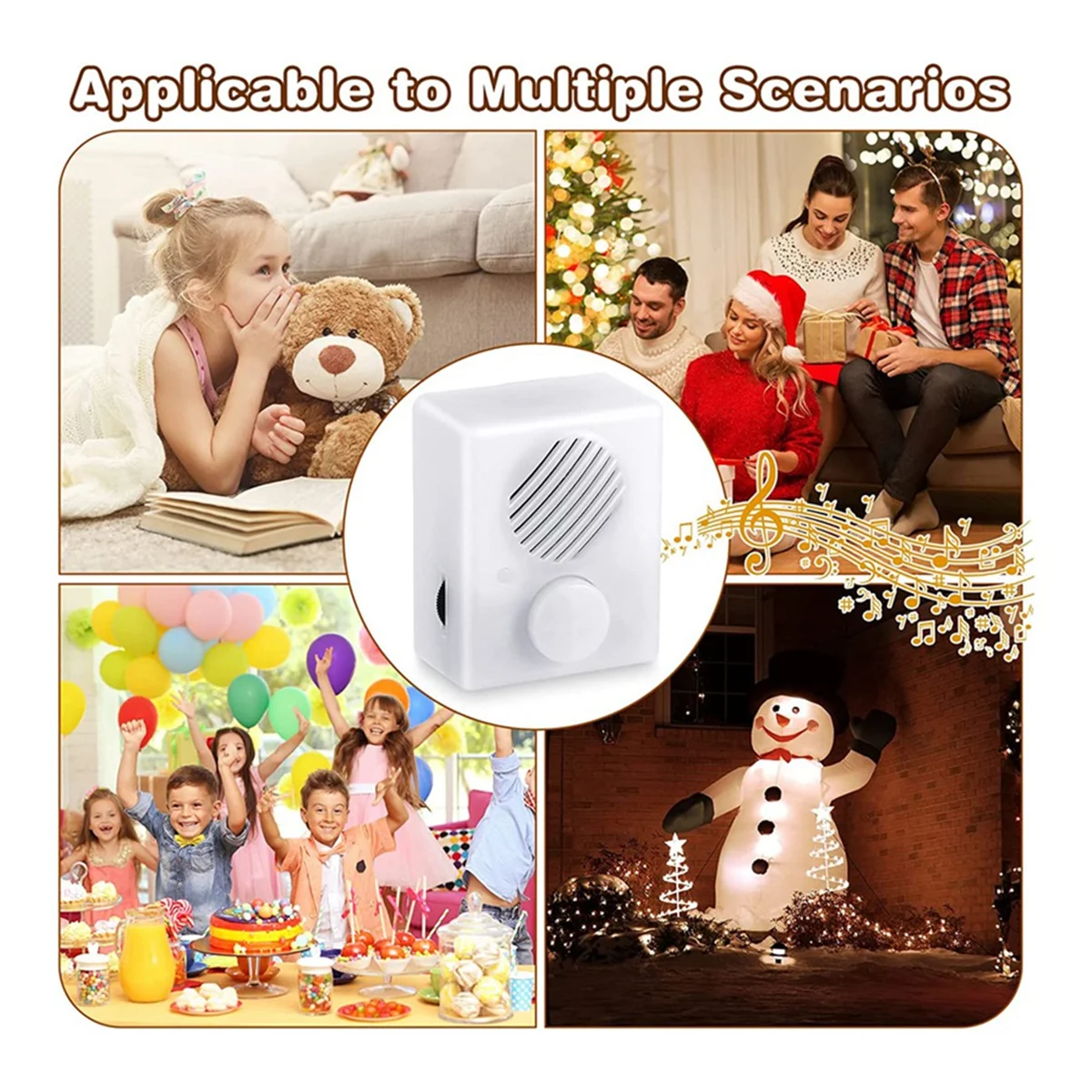 Y14A16M Sound Box for Stuffed Animals, 960 Seconds Push Button Sound Box, USB Voice Box Playing Button Device