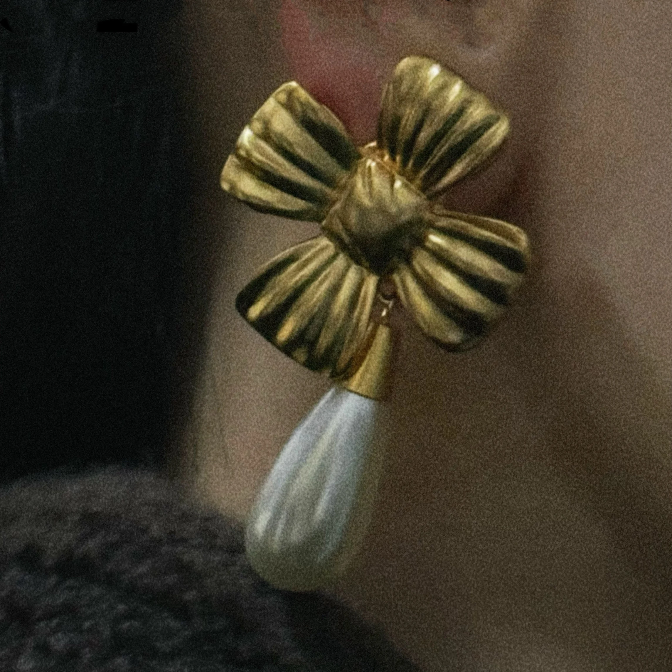 Vintage Gold Bow Pearl Ear Clip Earrings Women Top Quality Charm Jewelry Trend