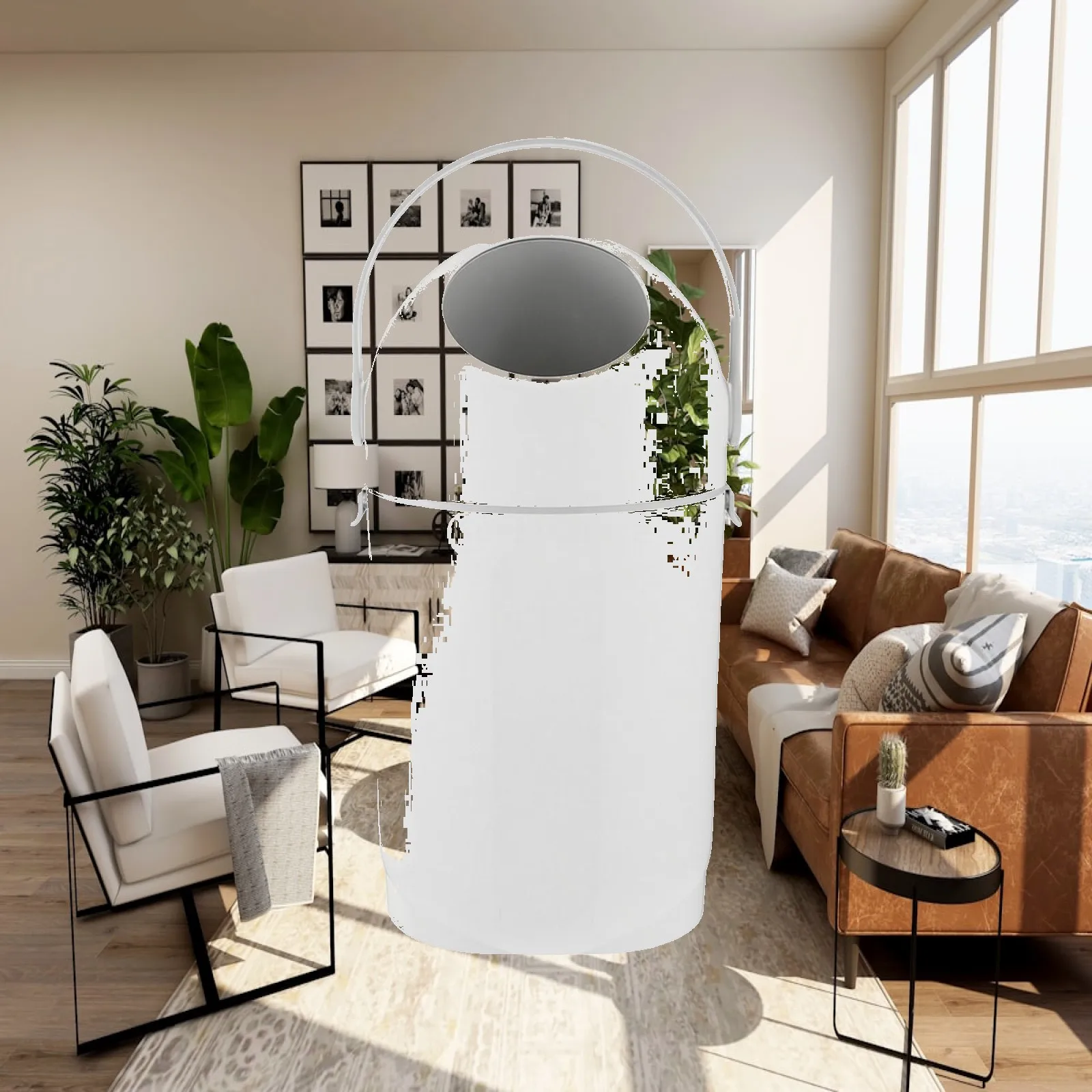 Diaper Waste Bin with Rotating Lid Portable Diaper Pail Trash Can Easy to Clean Long-Lasting for Parents, Nursery, Bathroom