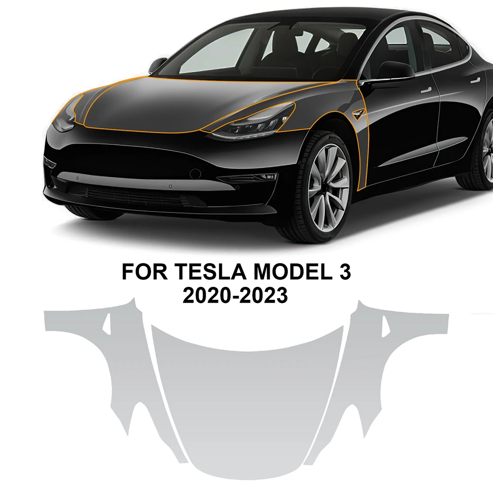 

Прозрачная защитная пленка из ТПУ для Tesla Model 3 Y X S 2016-2023, защитная пленка для бампера автомобильного двигателя, двери, экстерьера автомобиля PPF для защиты краски