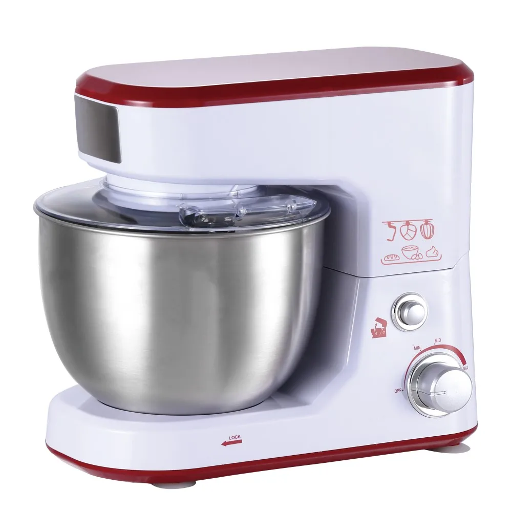 1000W Electric Factory Direct 4.5 5.5L Compact Stand / Table Structure Mixer Stainless Steel Bowl Baking Machine Mixing Bowl