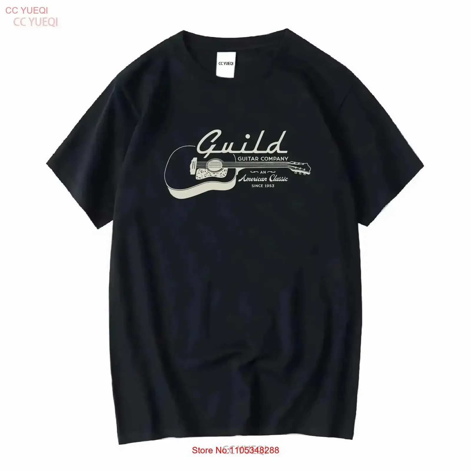 Guild Guitars System Logo Herren-T-Shirt, lustig, amerikanische Größe S bis 5XL, Vintage, gewaschen, weich, Streetwear, atmungsaktiv, stilvoll, Vintage