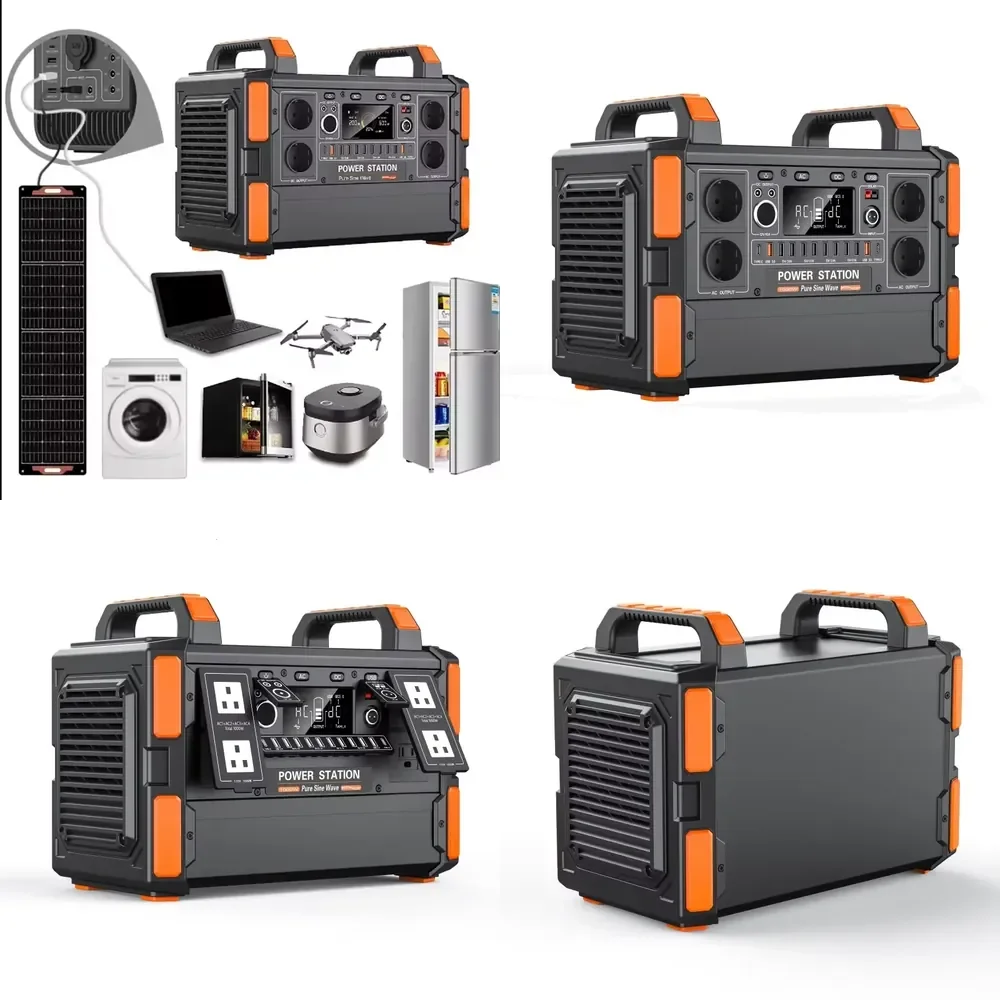 All in One Power Station 220V Ev 1000W Portable Power Lithium Battery 1000Wh Mobile Portable Power Supply for Home Camping