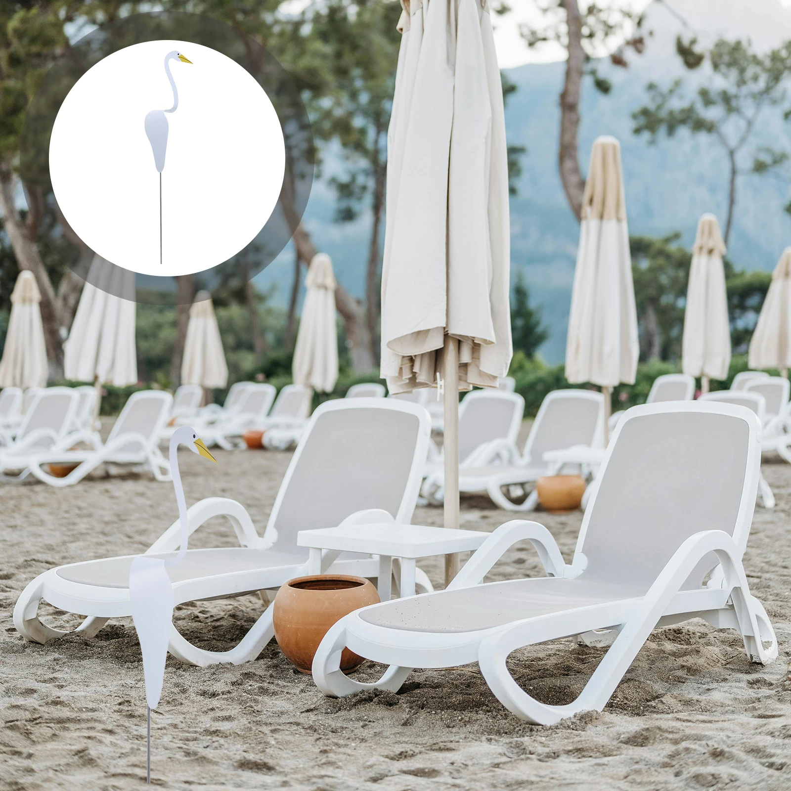 

Metal Flamingo Yard Decor Garden Stake Outdoor Decoration Flamingo Lawn Ornament Weather Resistant Animal Decor