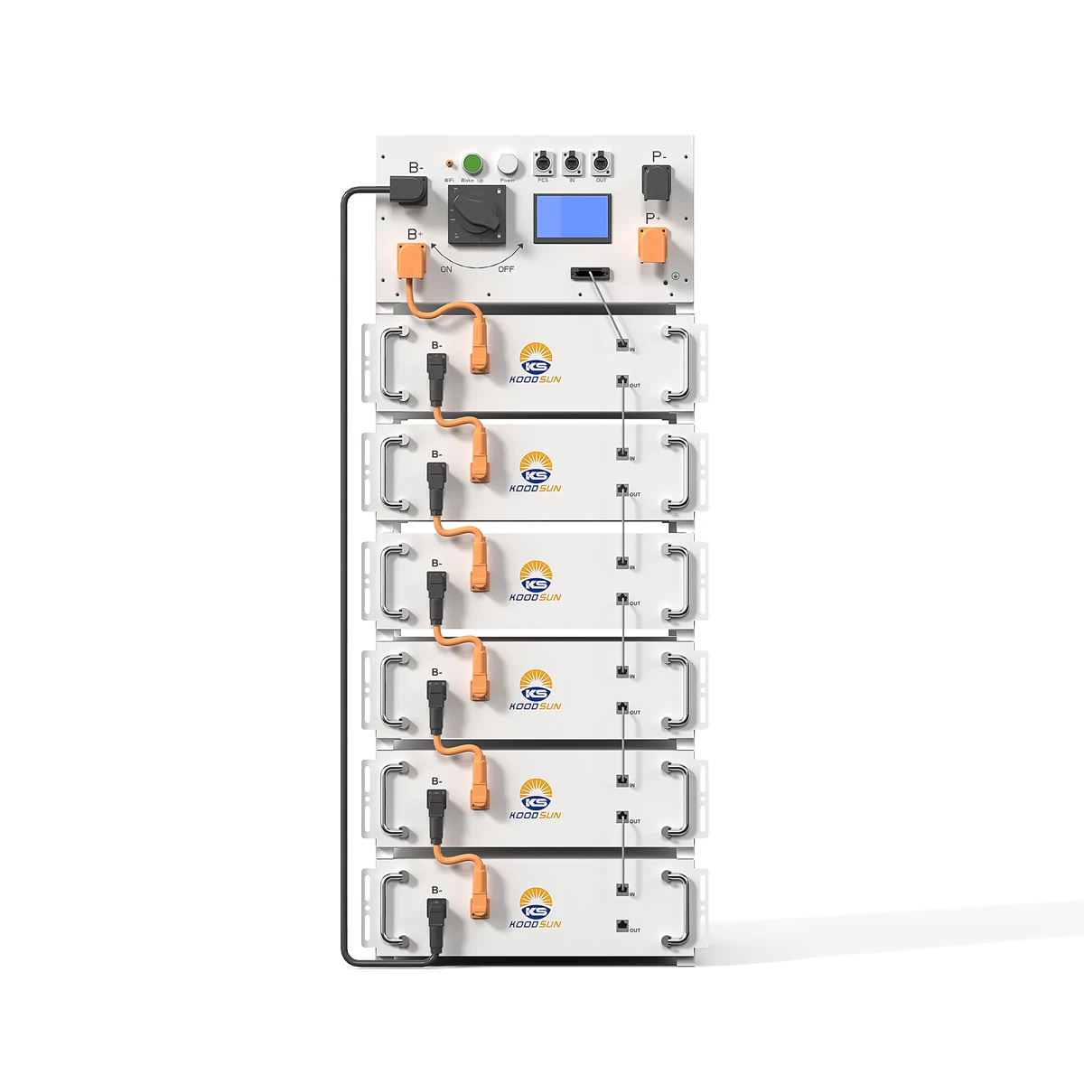 Modular High Voltage Stacked Lithium Battery 20kWh 30kWh 40kWh 50kWh 60kWh Home Solar Storage System