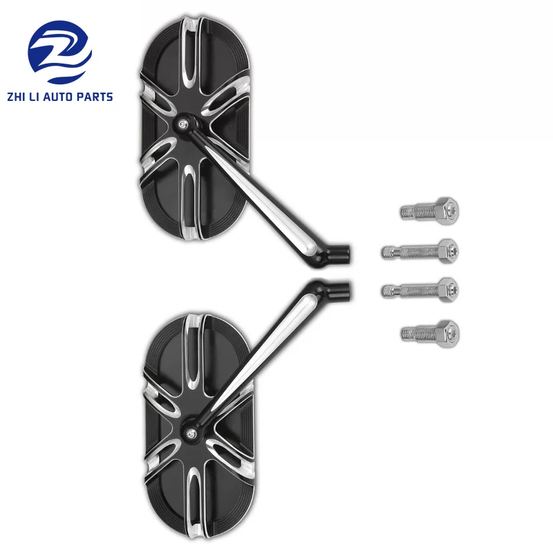 1 Pair/Left/Right Motorcycle Mirrors for harley touring dyna  softail  sportsters