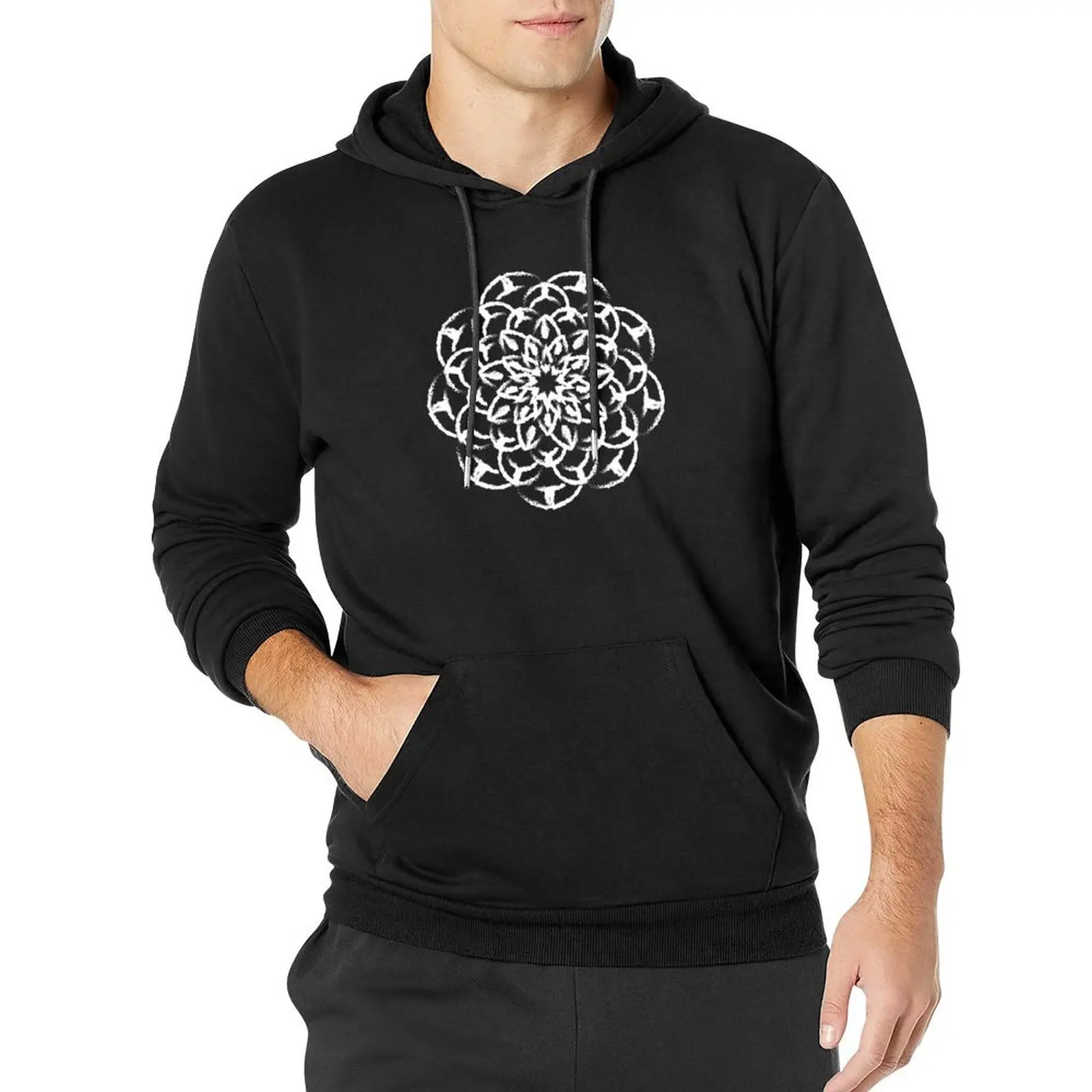 rough brush mandala Pullover Hoodie male clothes anime clothes new in hoodies and blouses