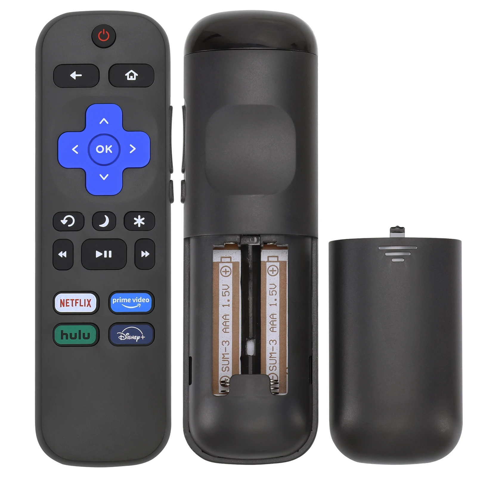 Replacement Remote Control for Roku TV, Compatible with TCL Roku/Hisense Roku/Onn Roku (Not Compatible with Roku Stick, Box and