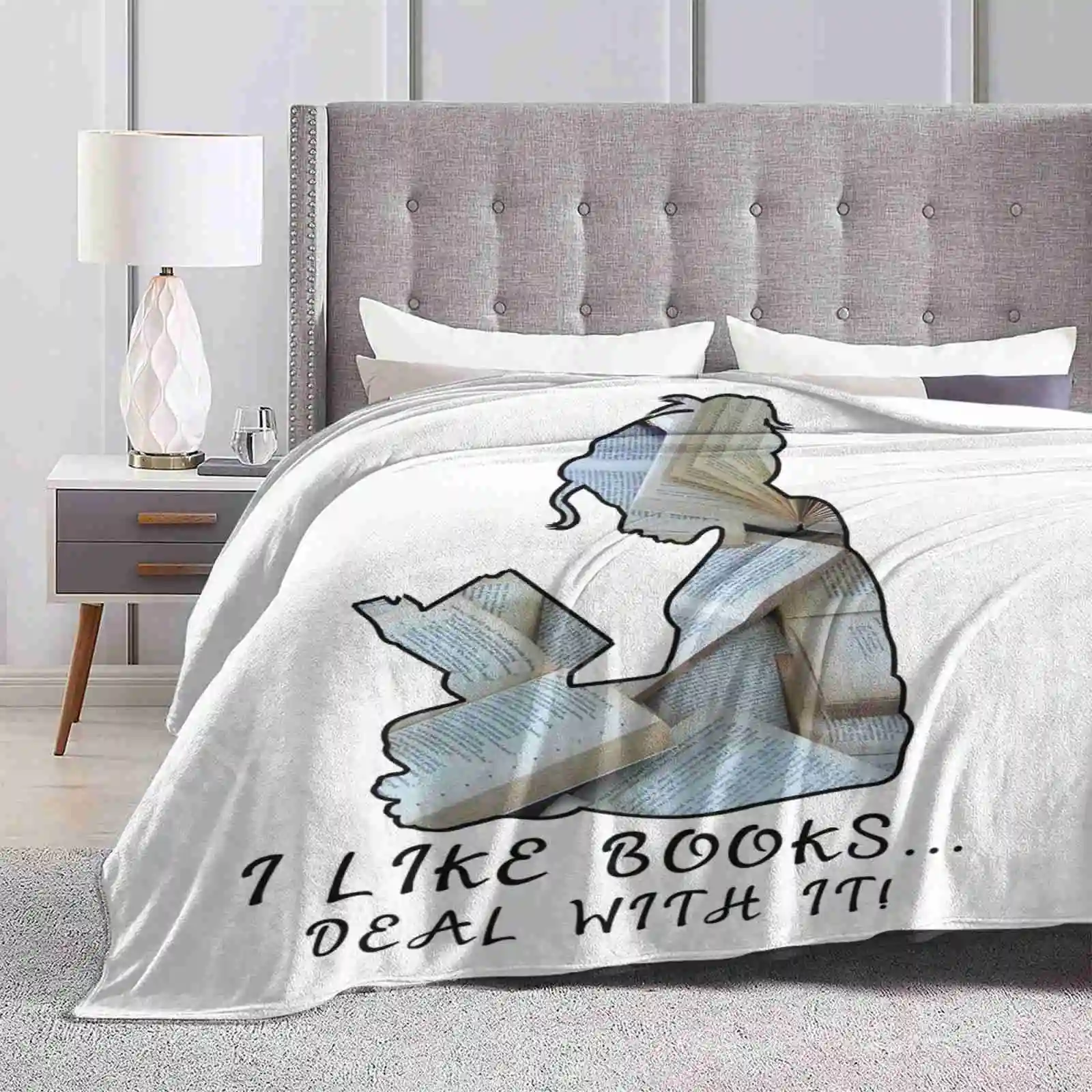 I Like Books... Deal With It! Soft Warm Light Thin Blanket Nerd Reading Fandoms The Mortal Instruments The Infernal Devices The