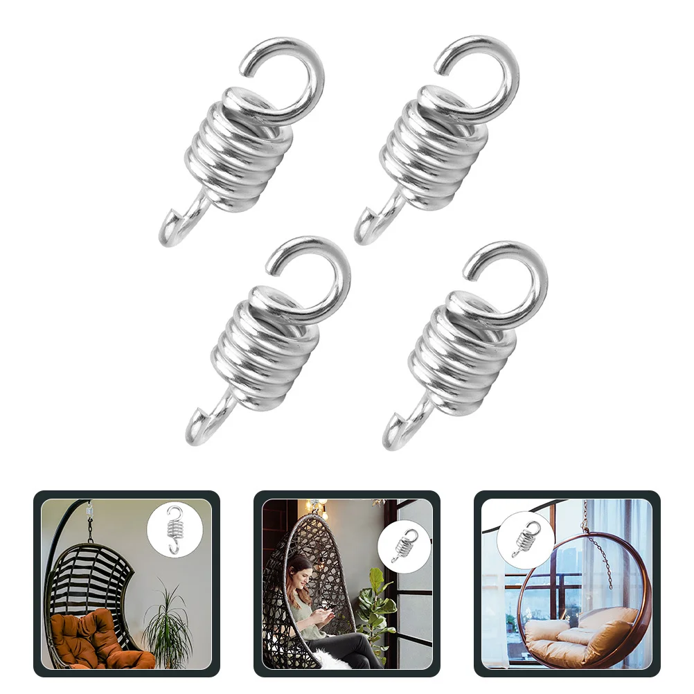 

4pcs Hanging Metal Hammock Fixing Swing Kit For Heavy Duty Spring Hammock Porch Outdoor Indoor Metal Spring Use