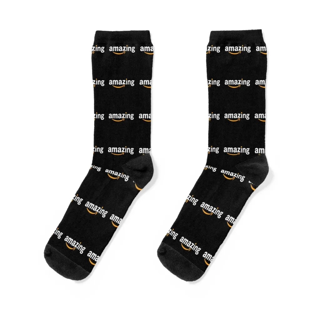 

Amazing Amazon Logo Socks new in's happy Non-slip Socks Women Men's