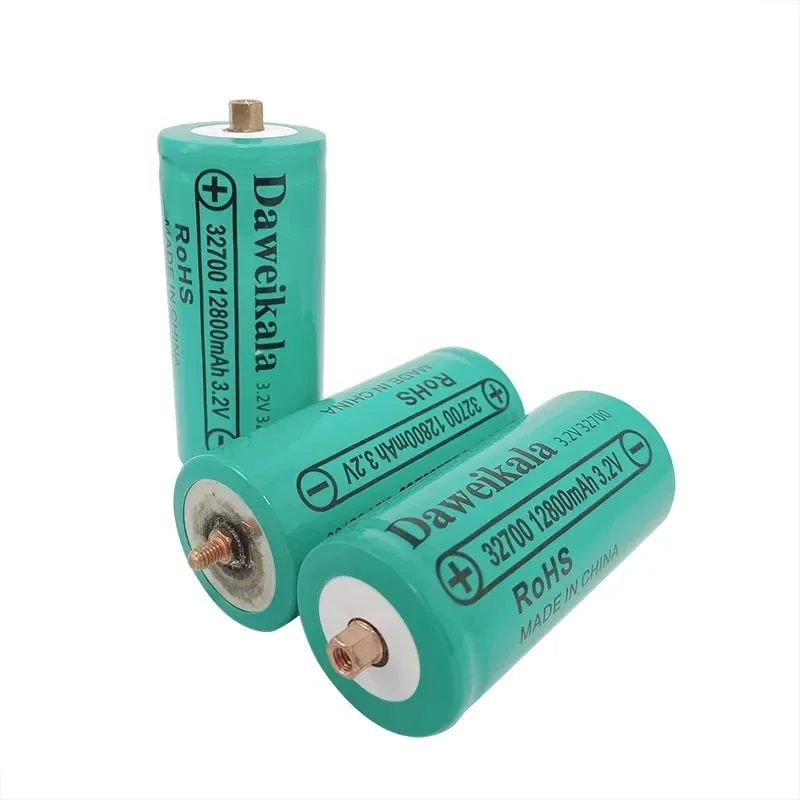 Daweikala-batería recargable Lifepo4, 32700, 12800mAh, 3,2 V, potencia de fosfato de hierro y litio profesional con tornillo