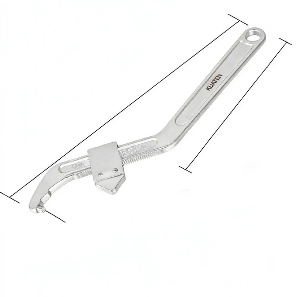 High Quality Adjustable Crescent Hook Wrench For For KUATEN Spanner Tool Repairing Shock Absorber Cylinder Nut Hand Tool Set