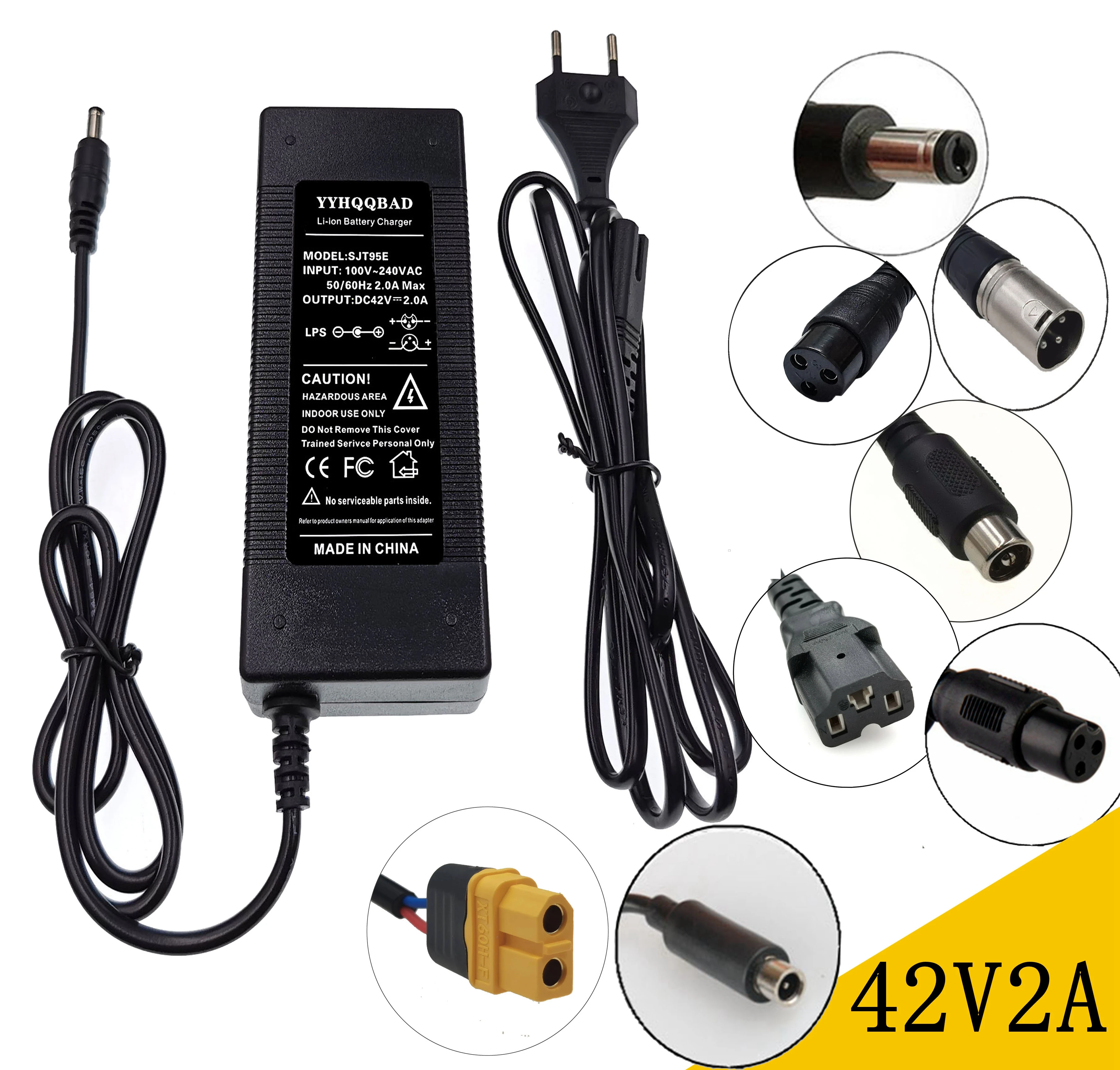 

Зарядное устройство для литиевой батареи 42 В, 2 А для литий-ионного полимерного аккумулятора 10S, 36 В, 37 В