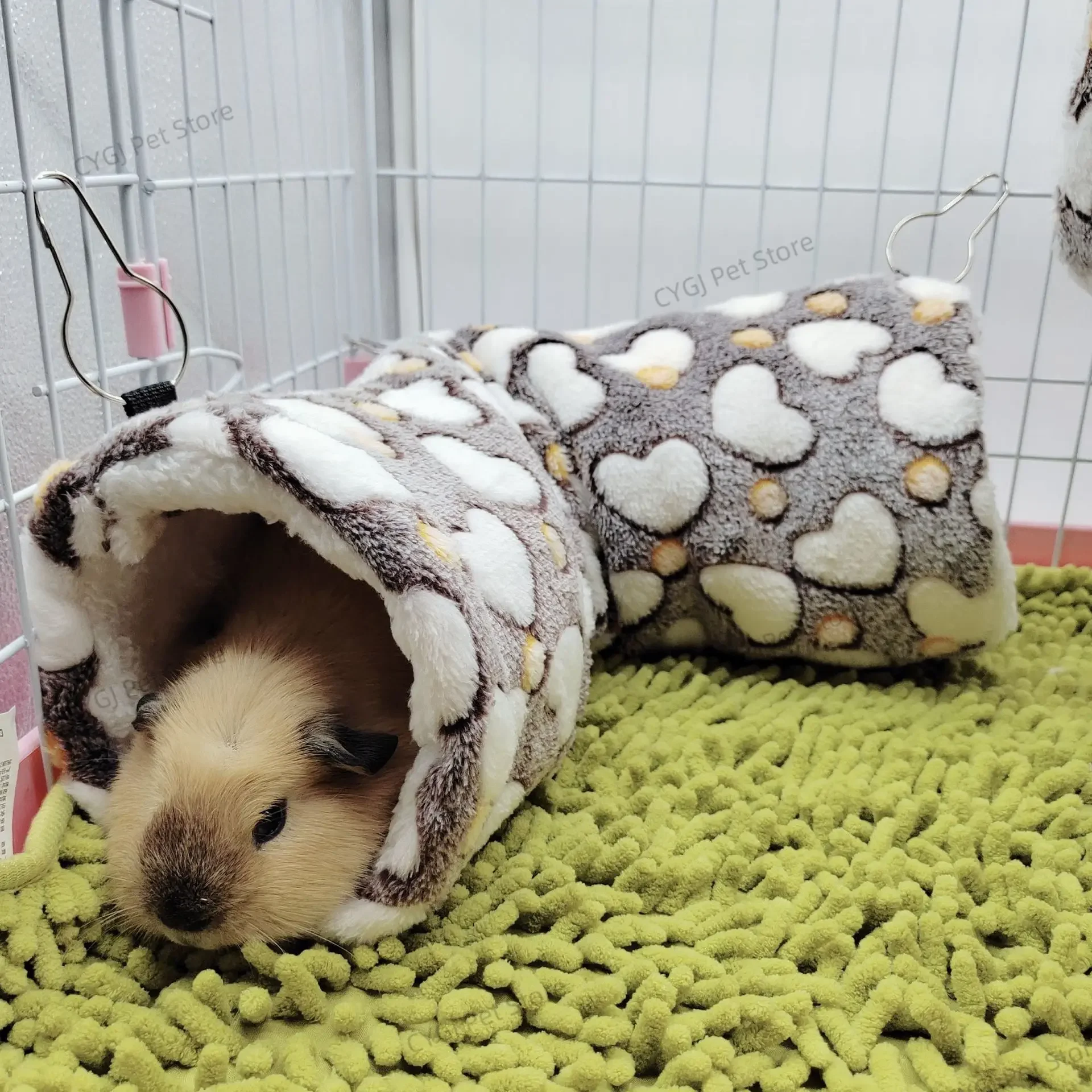 Small Animal Guinea Pig Rat Hammock Hanging Tunnel and Soft Bed Mat for Squirrel Hamster Hideout Cage jaula para hamster