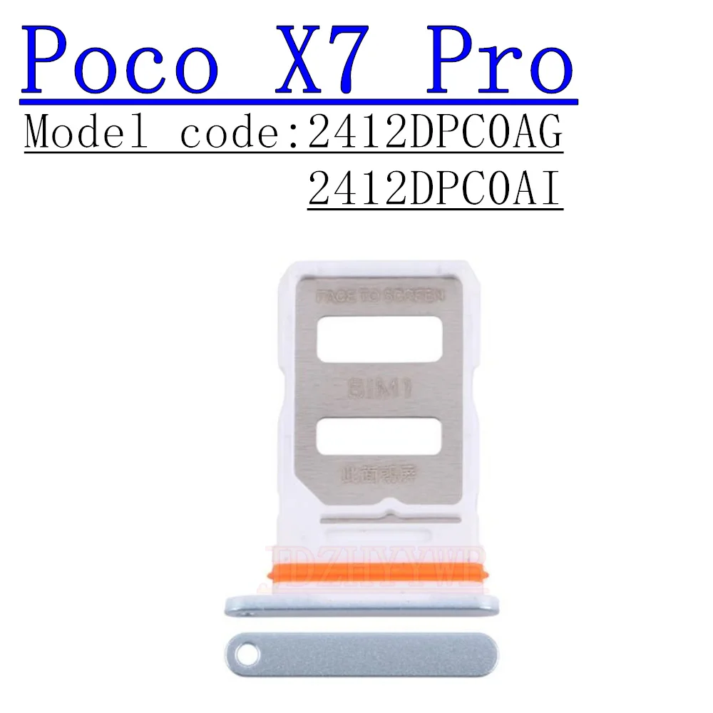 Sim قارئ صينية البطاقات ل Xiaomi Poco X7 Pro PocoX7Pro مايكرو SD حامل بطاقة SIM فتحة للبطاقات محول موصل إصلاح أجزاء