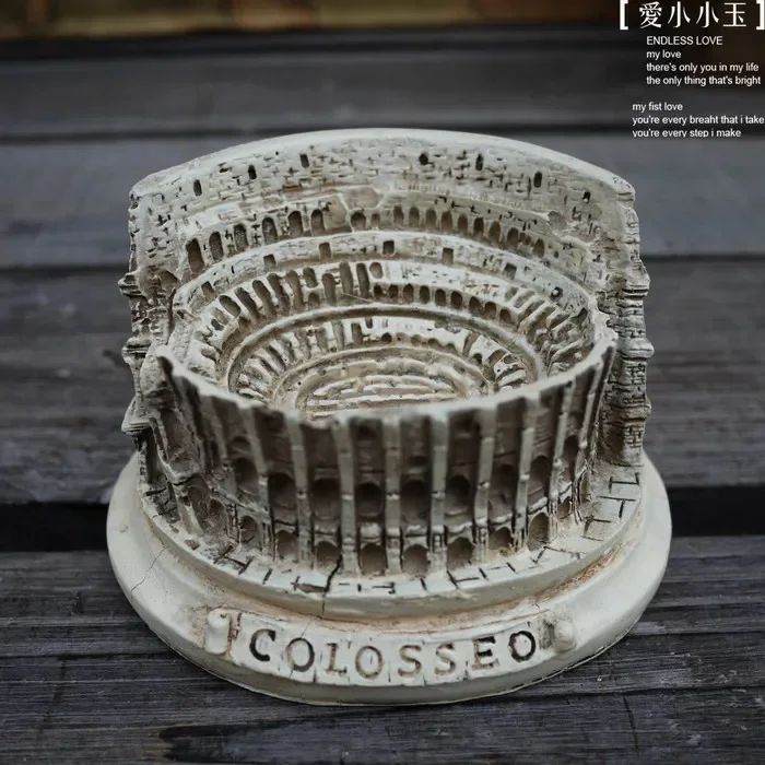 

Ремесленные изделия из смолы, мировая архитектура, древний Рим, арена, Колизей, фигурка, украшение для дома, офиса, рабочего стола, подарок